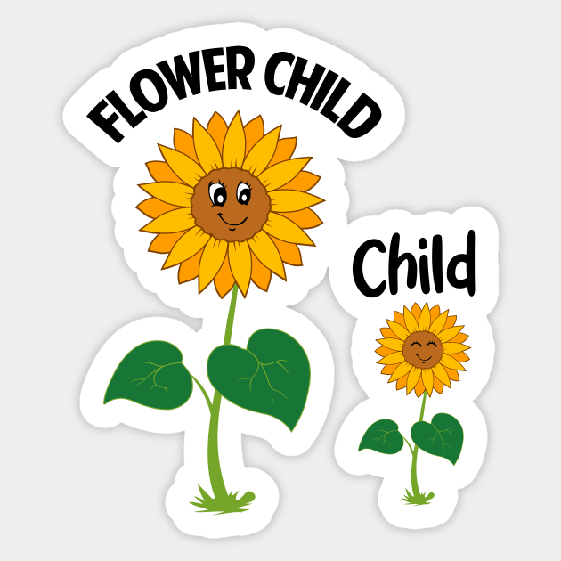 Flower Child & Child Sticker by CoCreation Studios